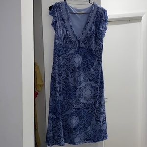 Vintage CDC Baby Blue Paisley Mini Dress